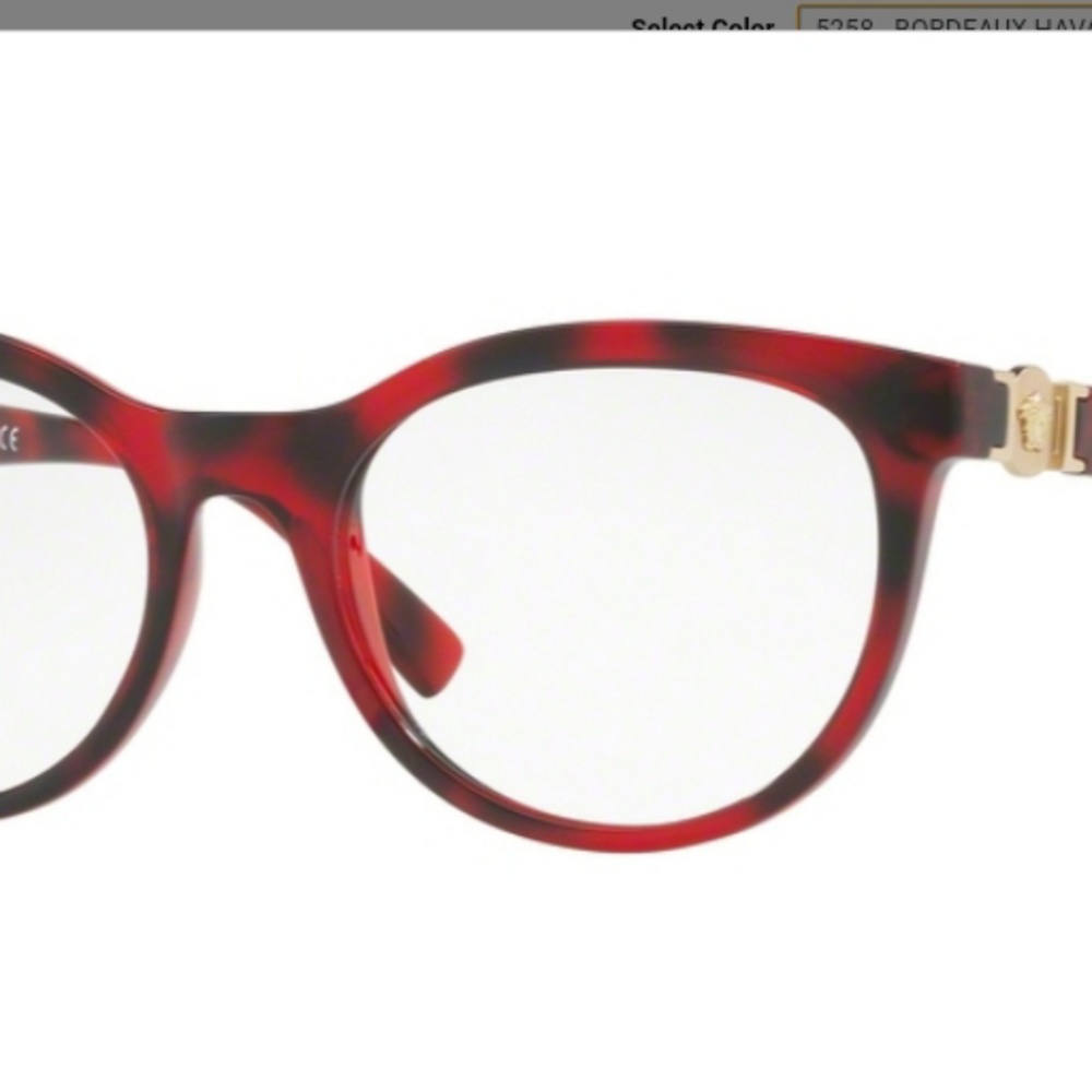 Versace Red Bordeaux Havana rx'able frames